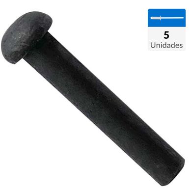 Remache fierro cabeza redonda 3/16 x 3/8   5 unid