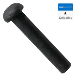 MAMUT - Remache fierro cabeza redonda 1/8 x 1 1/4  5 unid