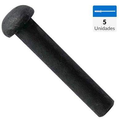 Remache fierro cabeza redonda 1/8 x 3/4   5 unid