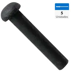 MAMUT - Remache fierro cabeza redonda 1/4 x 1 1/4 5 unid