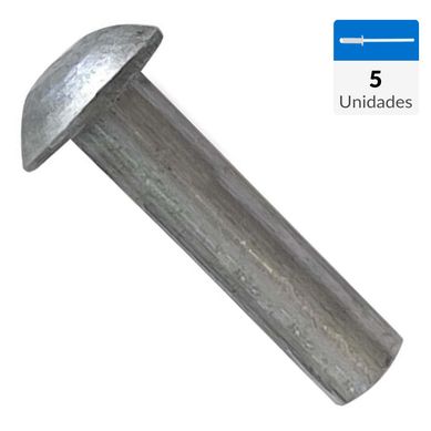 Remache aluminio cabeza redonda M3 x 6 mm 5 unid