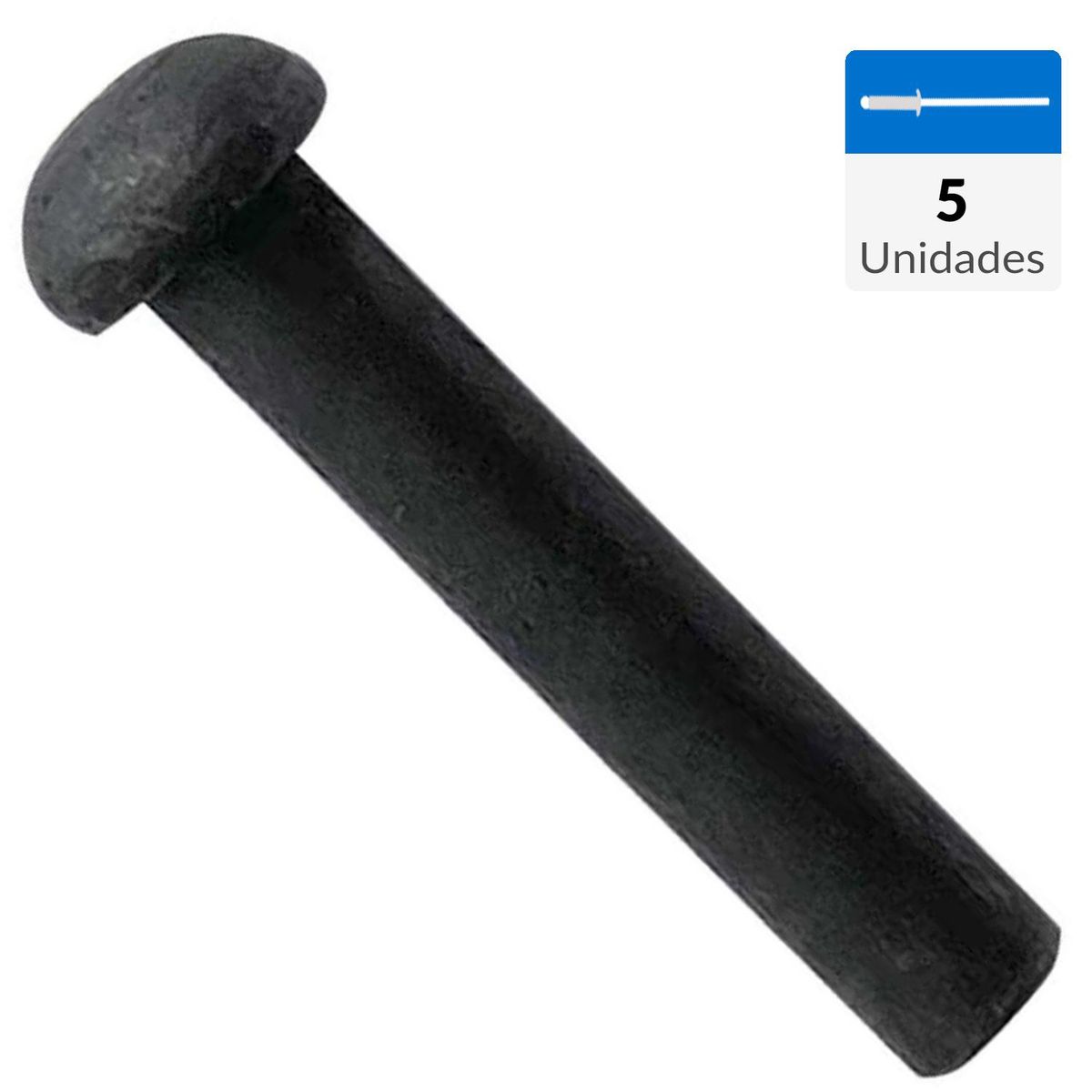 MAMUT - Remache fierro cabeza redonda 1/4 x 3/4 5 unid