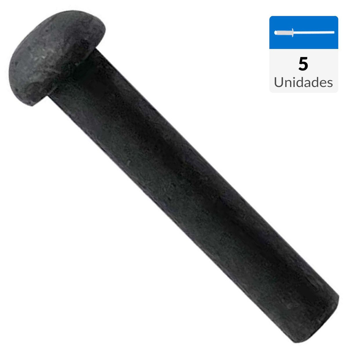 MAMUT - Remache fierro cabeza redonda 1/4 x 1" 5 unid