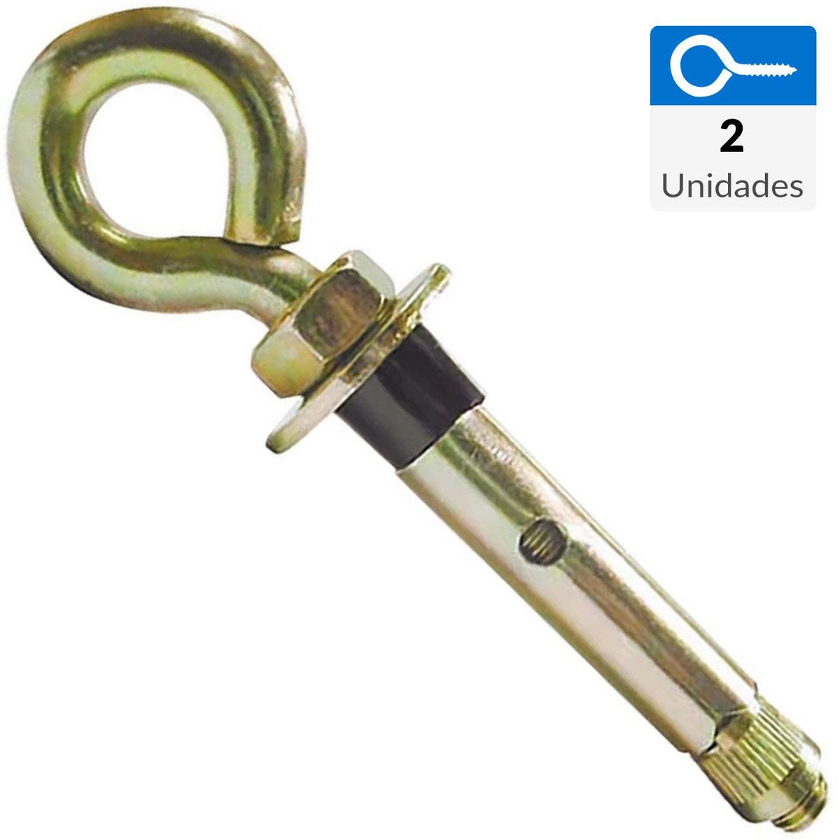 MAMUT - Cancamo metrico cerrado M8 x 40 mm zincado amarillo 2 unid