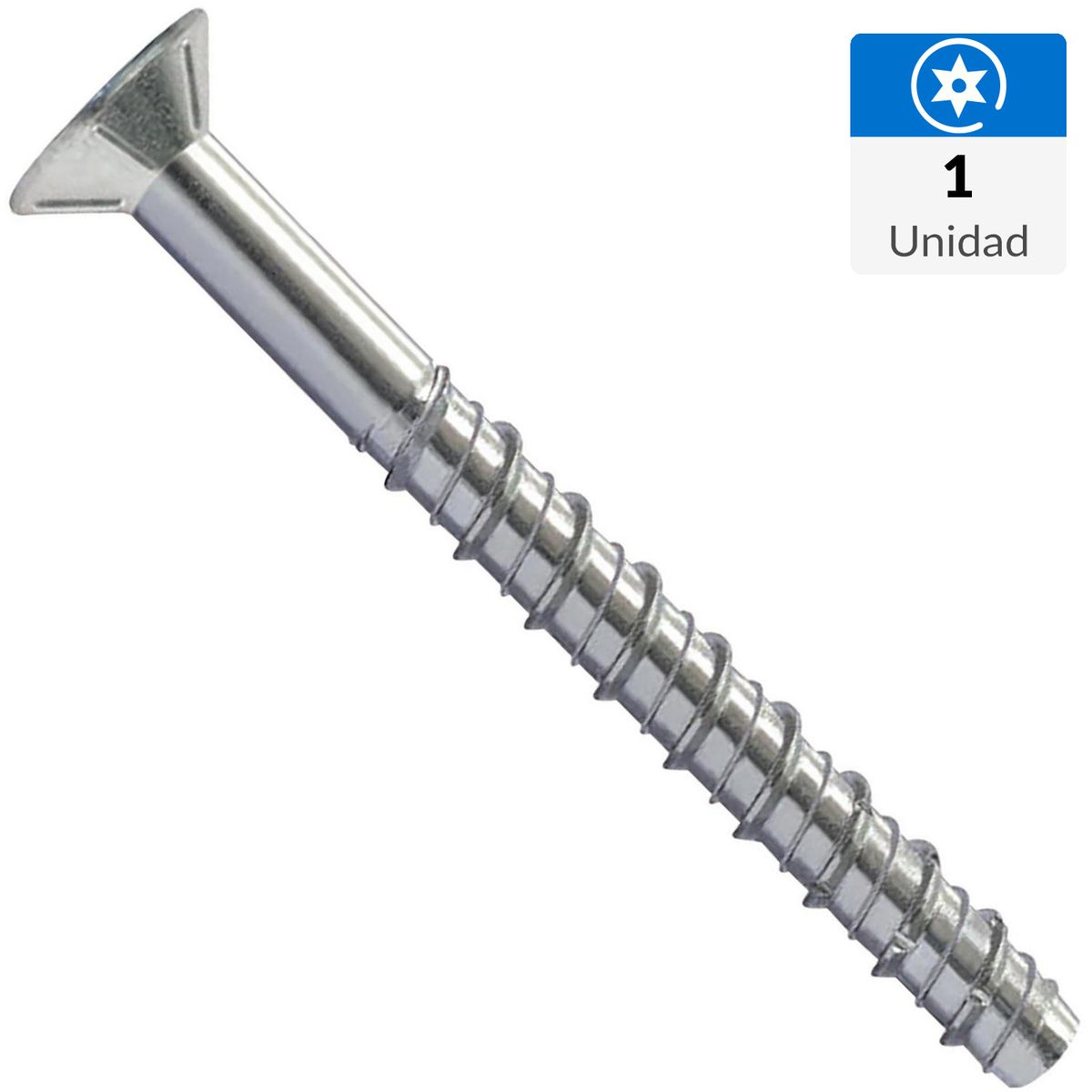 MAMUT - Perno hormigon cabeza plana M12 x 100 mm zincado brillante 1 unid