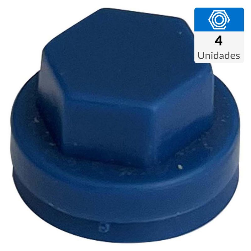 MAMUT - Gorro para tornillo hexagonal de  hdpe 5/16 azul 4 unid
