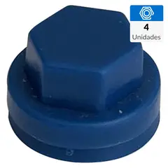 MAMUT - Gorro para tornillo hexagonal de hdpe 5/16 azul 4 unid