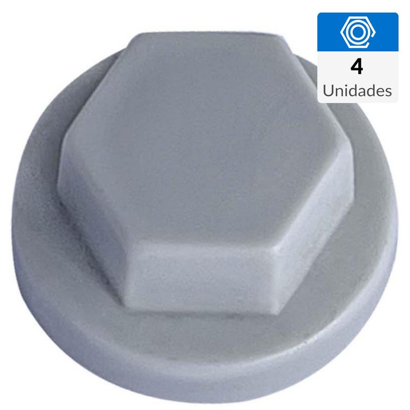 MAMUT - Gorro para tornillo hexagonal de  hdpe 5/16 gris 4 unid