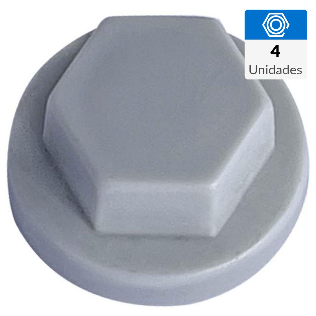 MAMUT - Gorro para tornillo hexagonal de hdpe 3/8 gris 4 unid