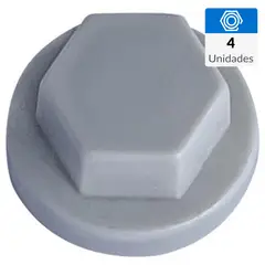 MAMUT - Gorro para tornillo hexagonal de hdpe 3/8 gris 4 unid