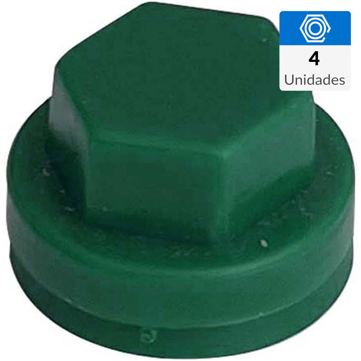 MAMUT - Gorro para tornillo hexagonal de hdpe 3/8 verde 4 unid