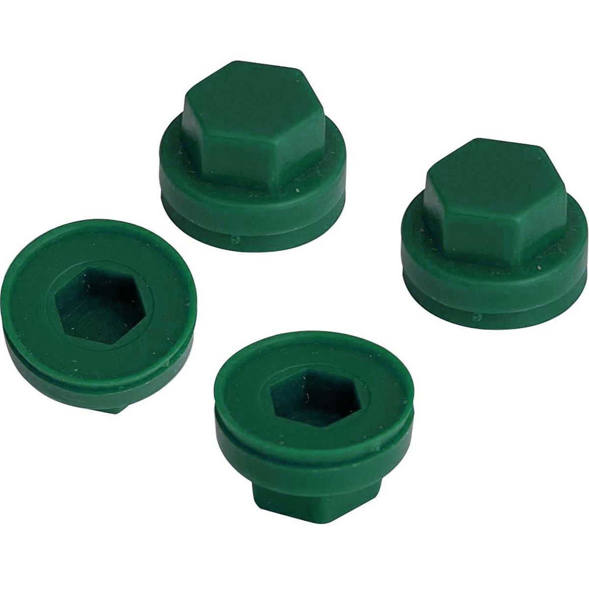 MAMUT - Gorro para tornillo hexagonal de hdpe 3/8 verde 4 unid