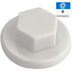 MAMUT - Gorro para tornillo hexagonal de hdpe 3/8 blanco 4 unid