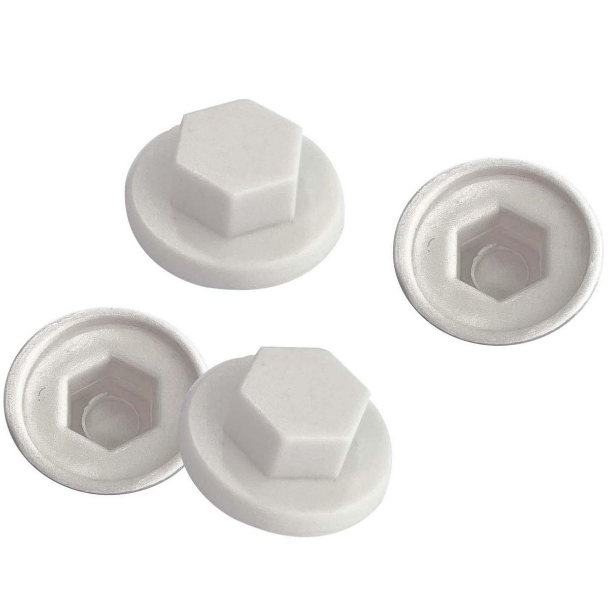 MAMUT - Gorro para tornillo hexagonal de hdpe 3/8 blanco 4 unid
