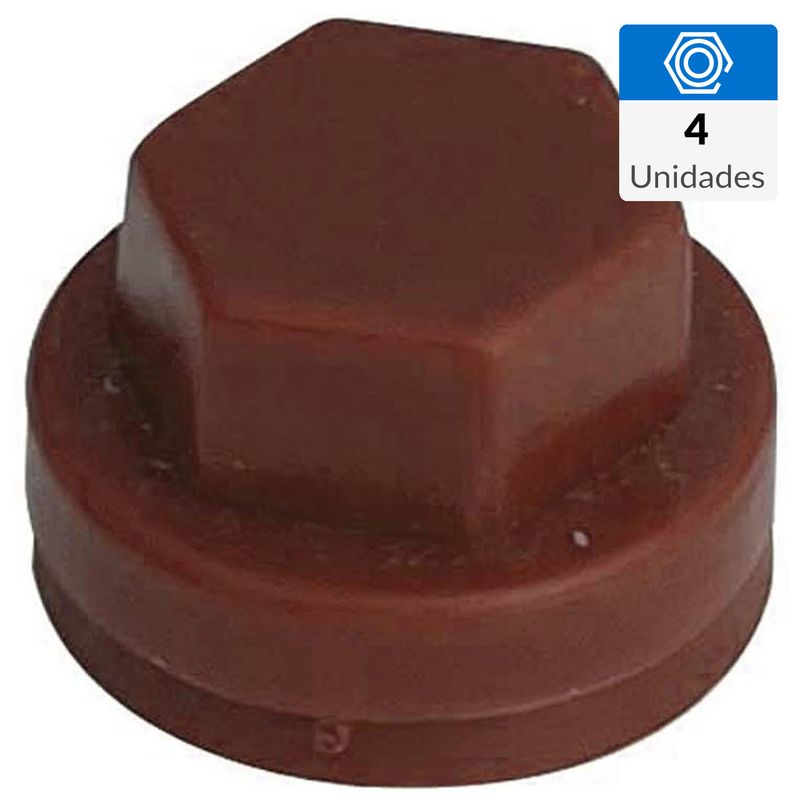 MAMUT - Gorro para tornillo hexagonal de  hdpe 5/16 rojo 4 unid