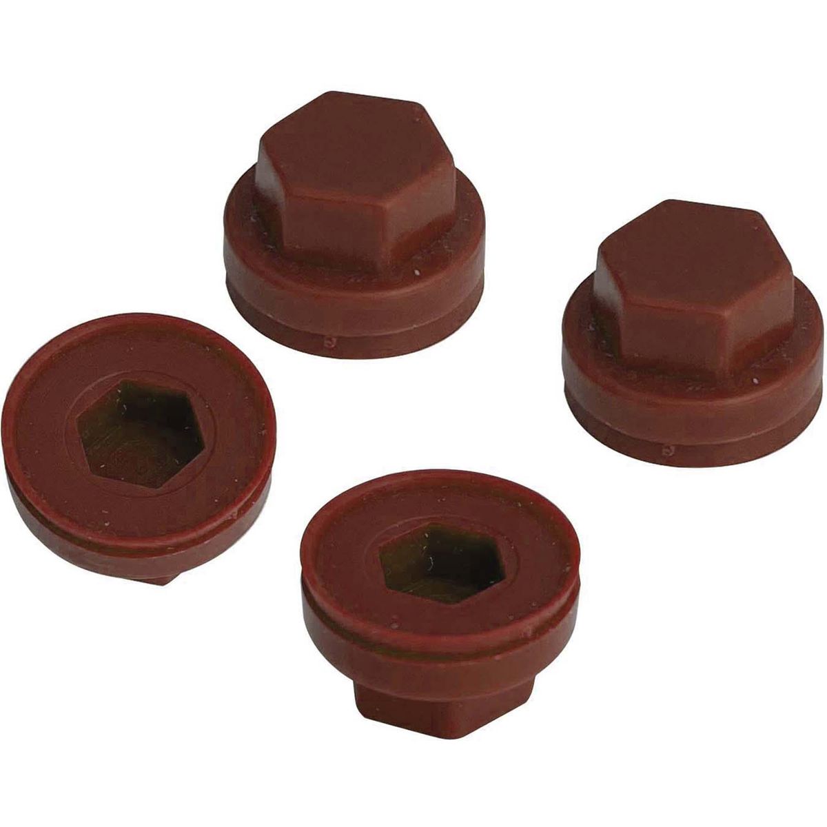 MAMUT - Gorro para tornillo hexagonal de hdpe 5/16 rojo 4 unid