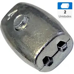 MAMUT - Abrazadera oval para union de cable 4 mm zincado 2 unid