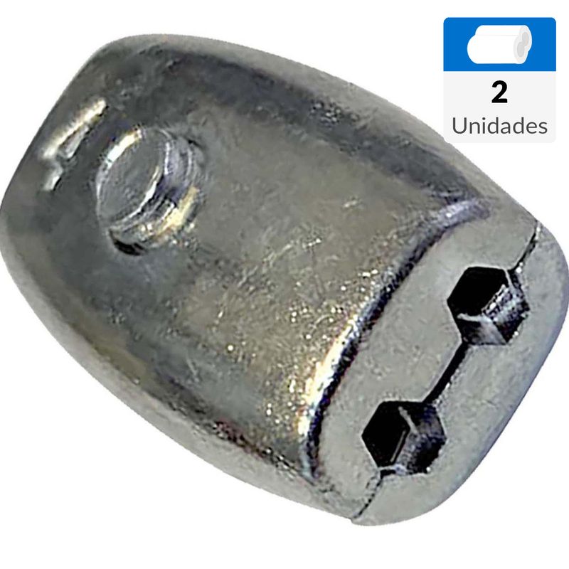 MAMUT - Abrazadera oval para union de cable 2 mm zincado 2 unid
