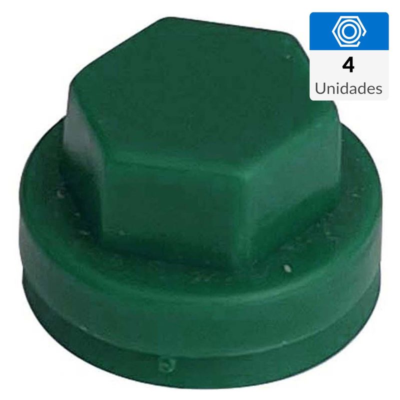MAMUT - Gorro para tornillo hexagonal de  hdpe 5/16 verde 4 unid