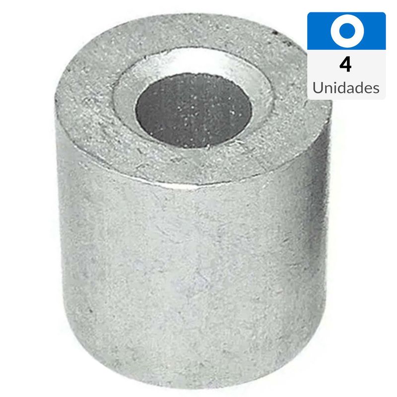 MAMUT - Tope de aluminio para cable 3/32 4 unid