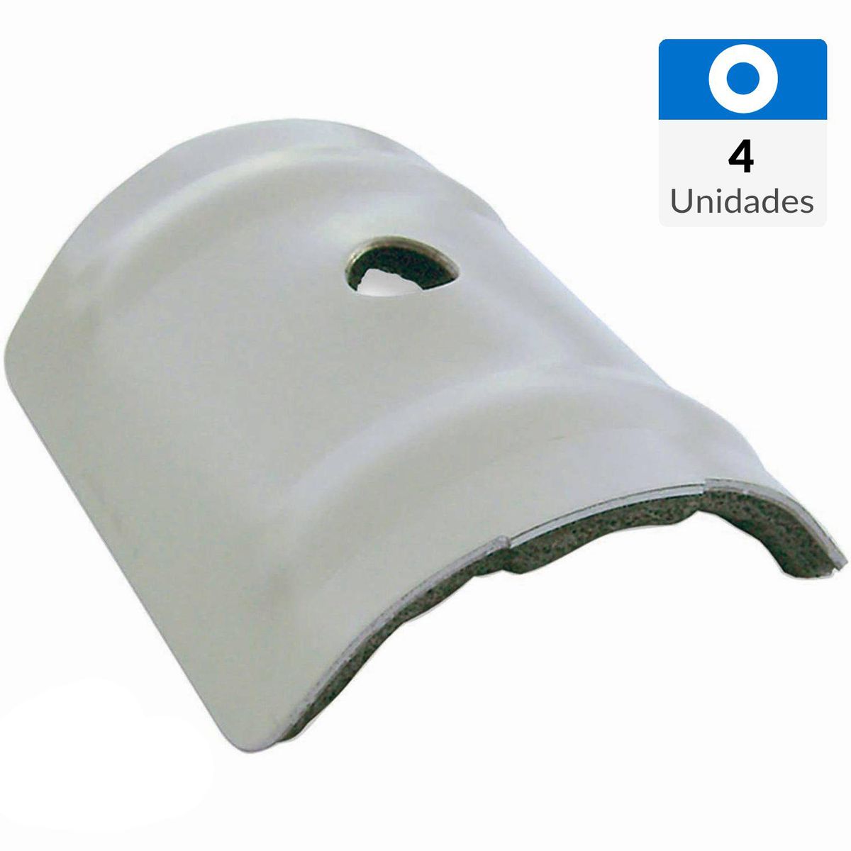 MAMUT - Golilla curva acero y epdm 6.5 blanco 4 unid