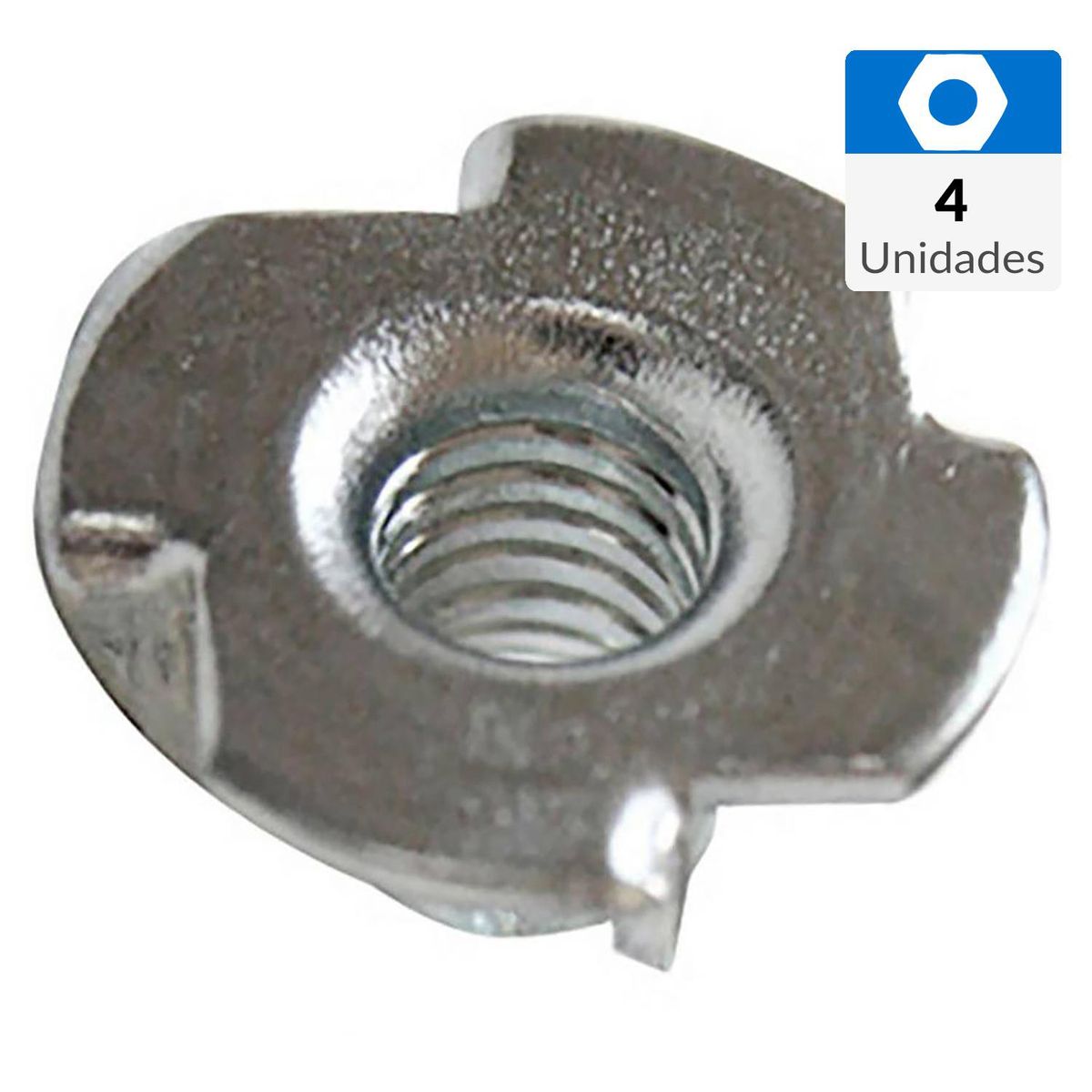 MAMUT - Tuerca anclaje para mueble M8 x 10 mm zincado brillante 4 unid