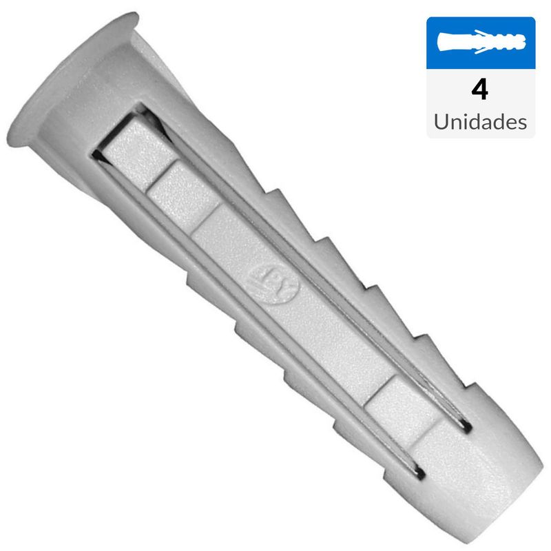 MAMUT - Tarugo espiga M6 x 30 mm de nylon 4 unid