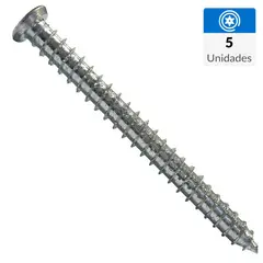 MAMUT - Tornillo Concreto Cabeza Phillips Concreto 60 mm 7.5 mm 5 Unidades