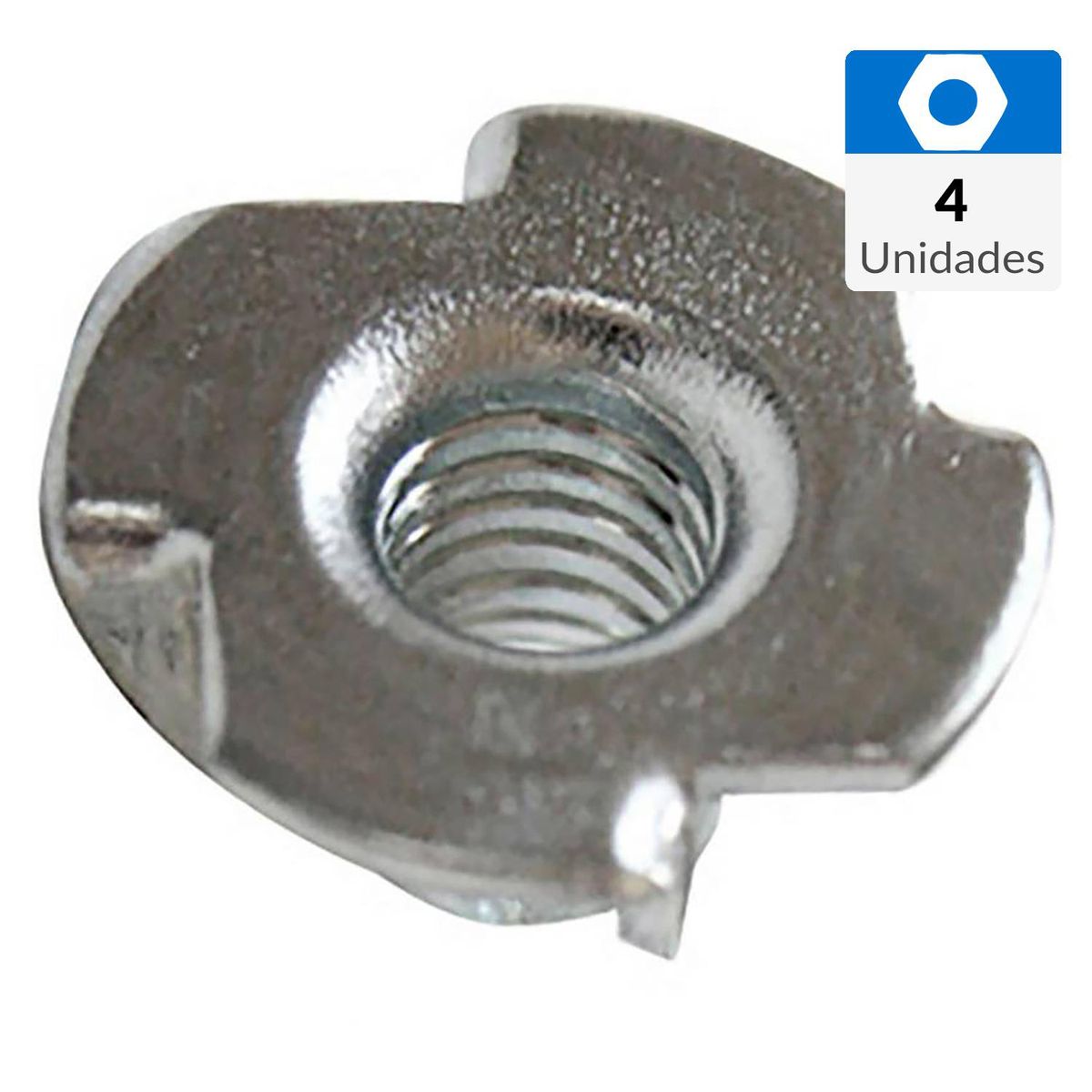 MAMUT - Tuerca anclaje para mueble M3 x 5 mm zincado brillante 4 unid