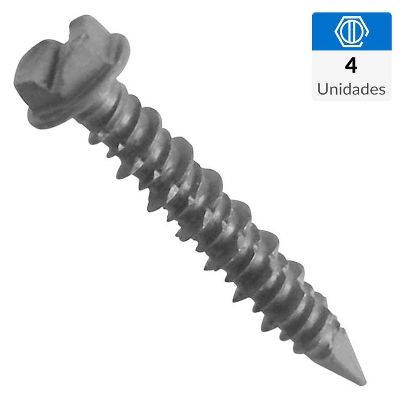 MAMUT - Tornillo  Cabeza Hexagonal Concreto 3/4 mm 3/16 " 4 Unidades