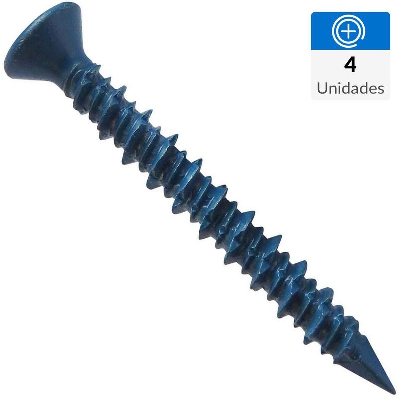 MAMUT - Tornillo Concreto Cabeza Phillips Concreto 3-1/4 " 1/4 " 4 Unidades