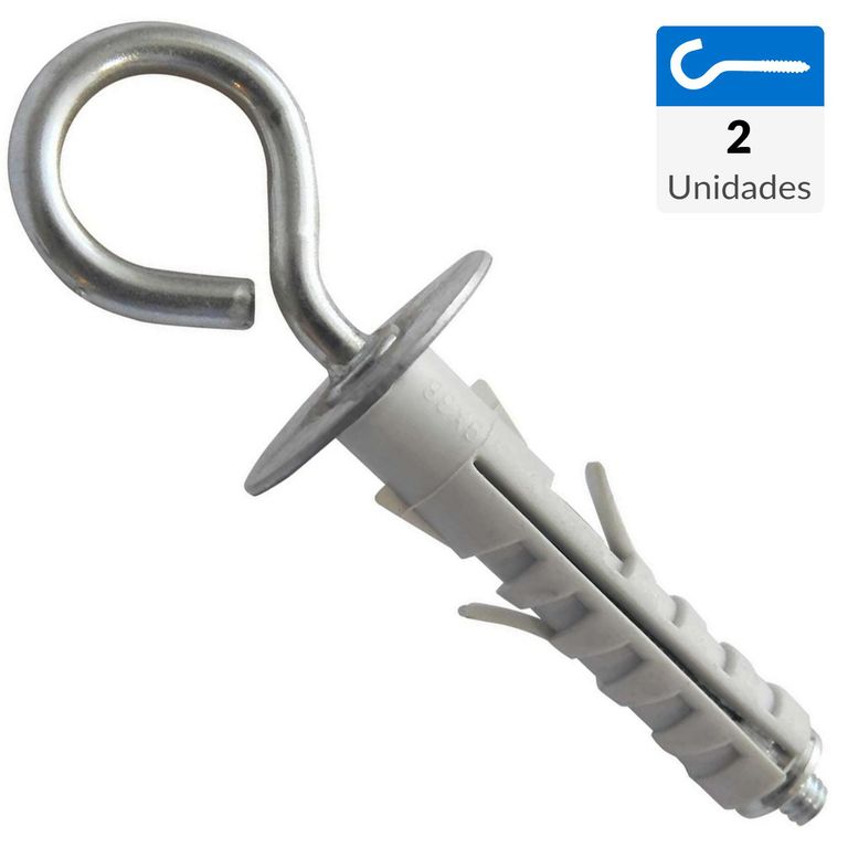 Tarugo con argolla M9 x 50 mm zincado 2 unid | Sodimac Chile