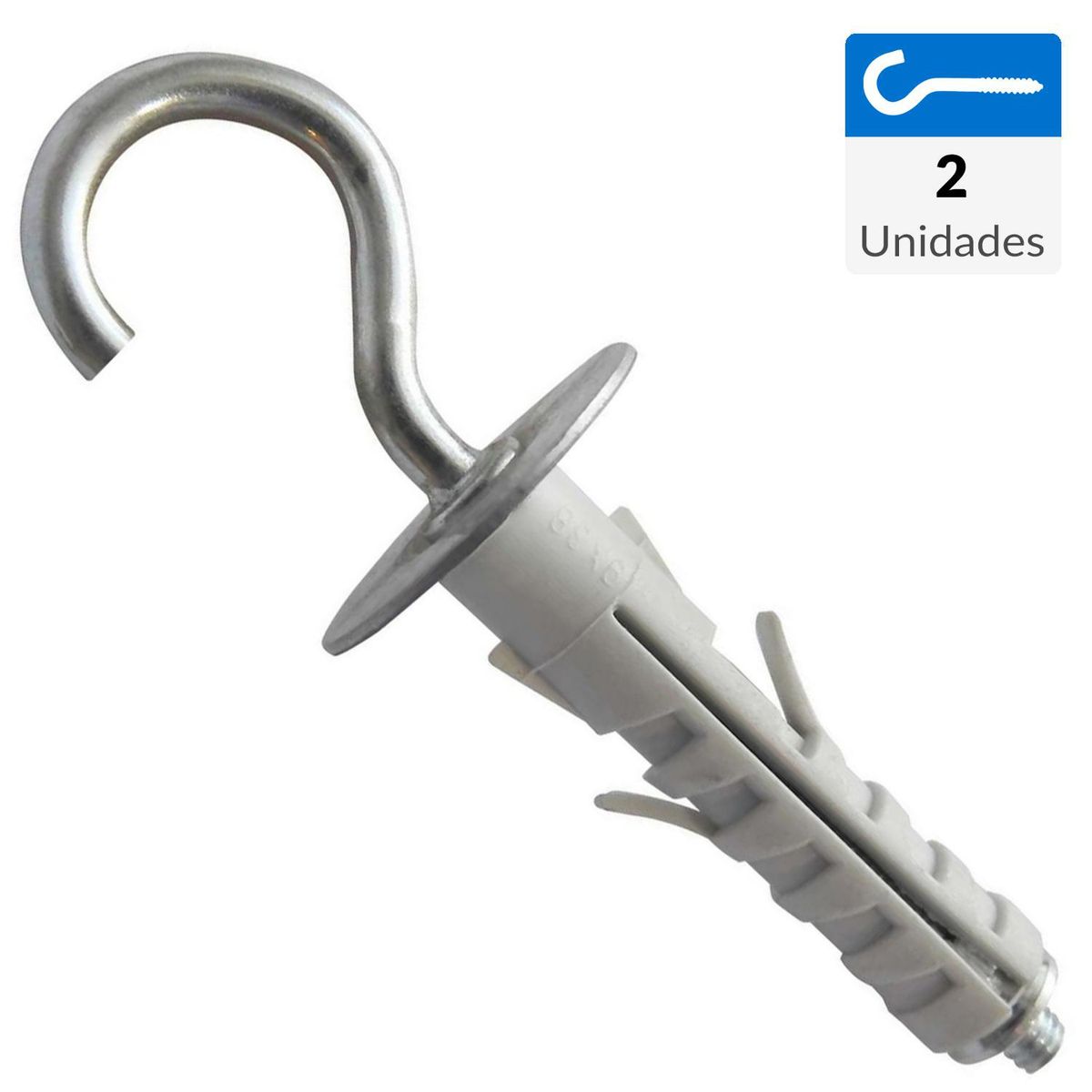 MAMUT - Tarugo con gancho curvo M9 x 50 mm zincado 2 unid