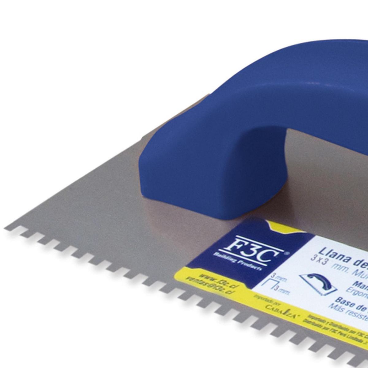 F3C - Espátula llana acero 23x10 cm