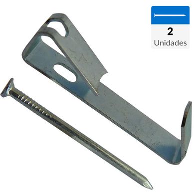 Soporte simple M7 x 37 mm capacidad 9,0 kilos 2 unid