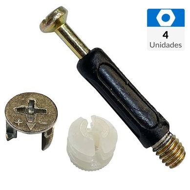Kit tuerca + conector largo 40 mm 4 unid