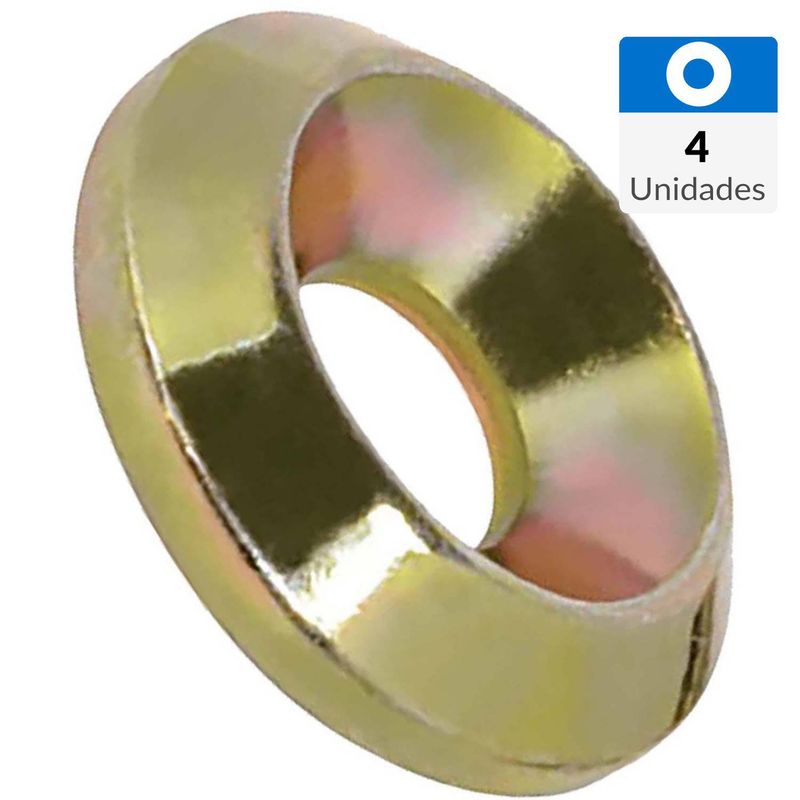 MAMUT - Golilla conica para tornillo 9,5  x 25 mm zincado amarillo 4 unid