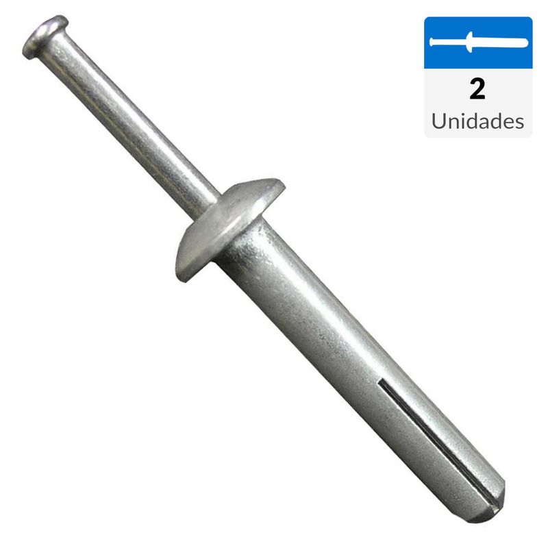 MAMUT - Taco golpe zamac 1/4 x 2" zincado  2 unid