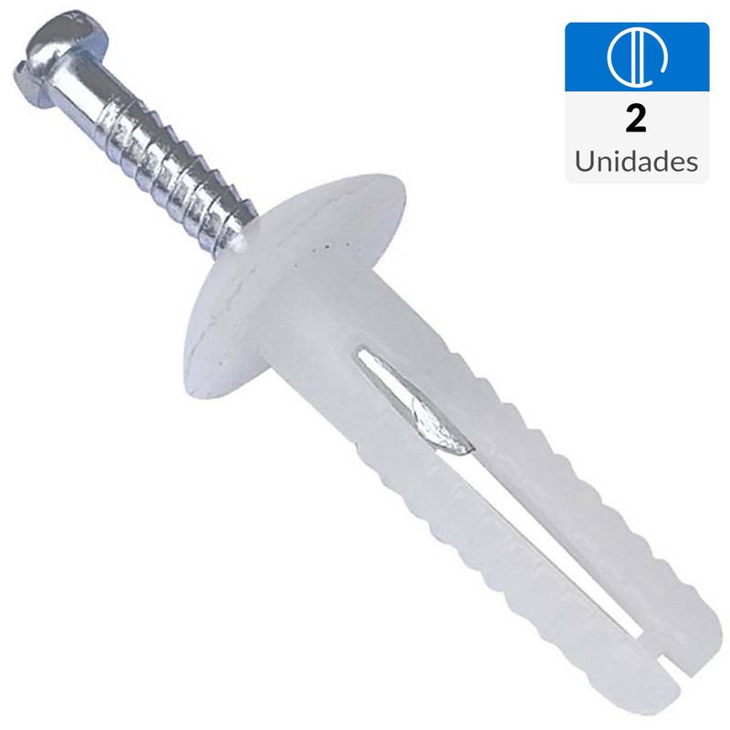 MAMUT - Taco golpe nylon 1/4 x 1 1/2 zincado  2 unid