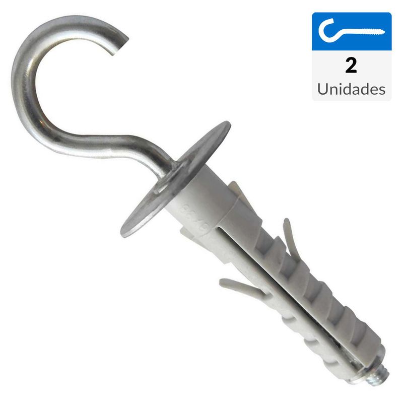 MAMUT - Tarugo con gancho curvo M12 x 57 mm zincado  2 unid