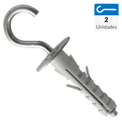 MAMUT - Tarugo con gancho curvo M12 x 57 mm zincado 2 unid