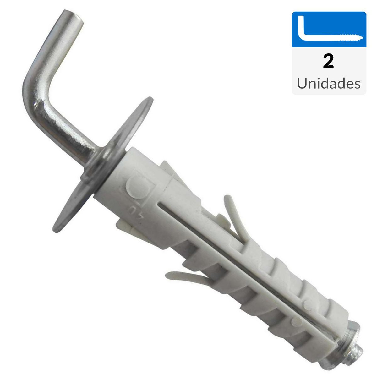 MAMUT - Tarugo con gancho tipo "L" M9 x 50 mm zincado 2 unid