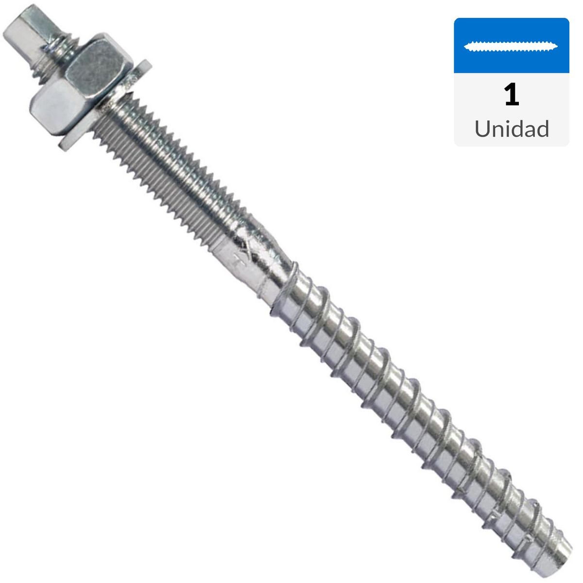 MAMUT - Esparrago hormigon con doble rosca M12 x 118 mm zincado 1 unid