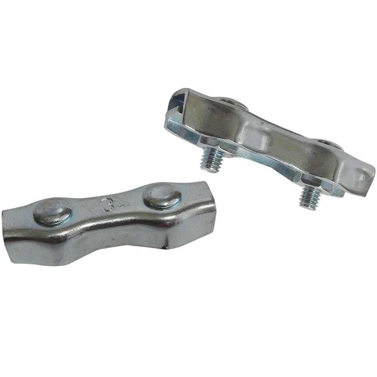 MAMUT - Abrazadera Unión Cable Duplex M4 X 43 Mm Zincado 2 Unidades