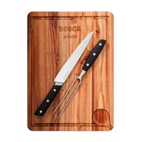 Set Tabla Para Asado Con Cuchillo Y Pincho Inoxidable