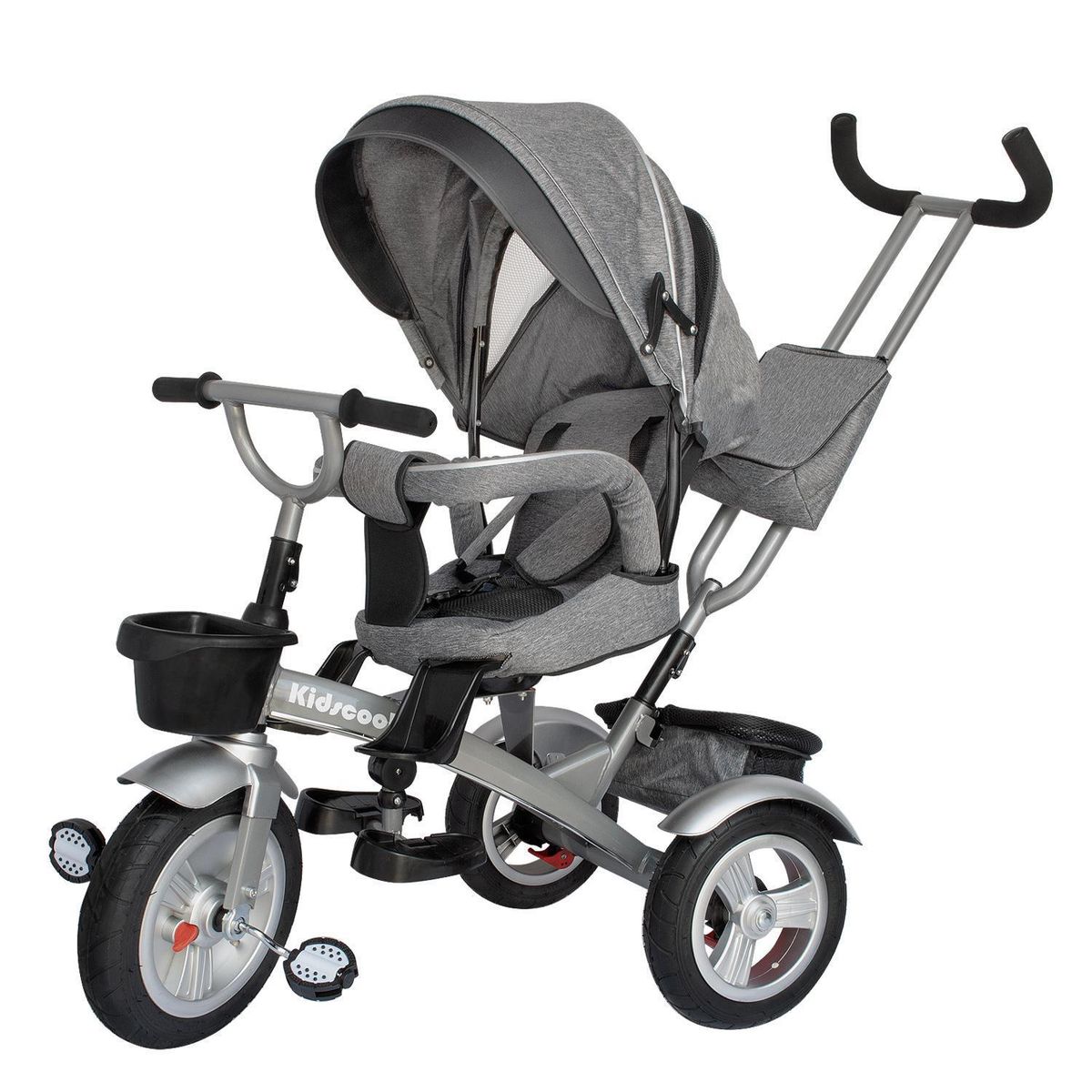 KIDSCOOL - Triciclo Infantil Multifuncional City 360 Gris Desde 1 año