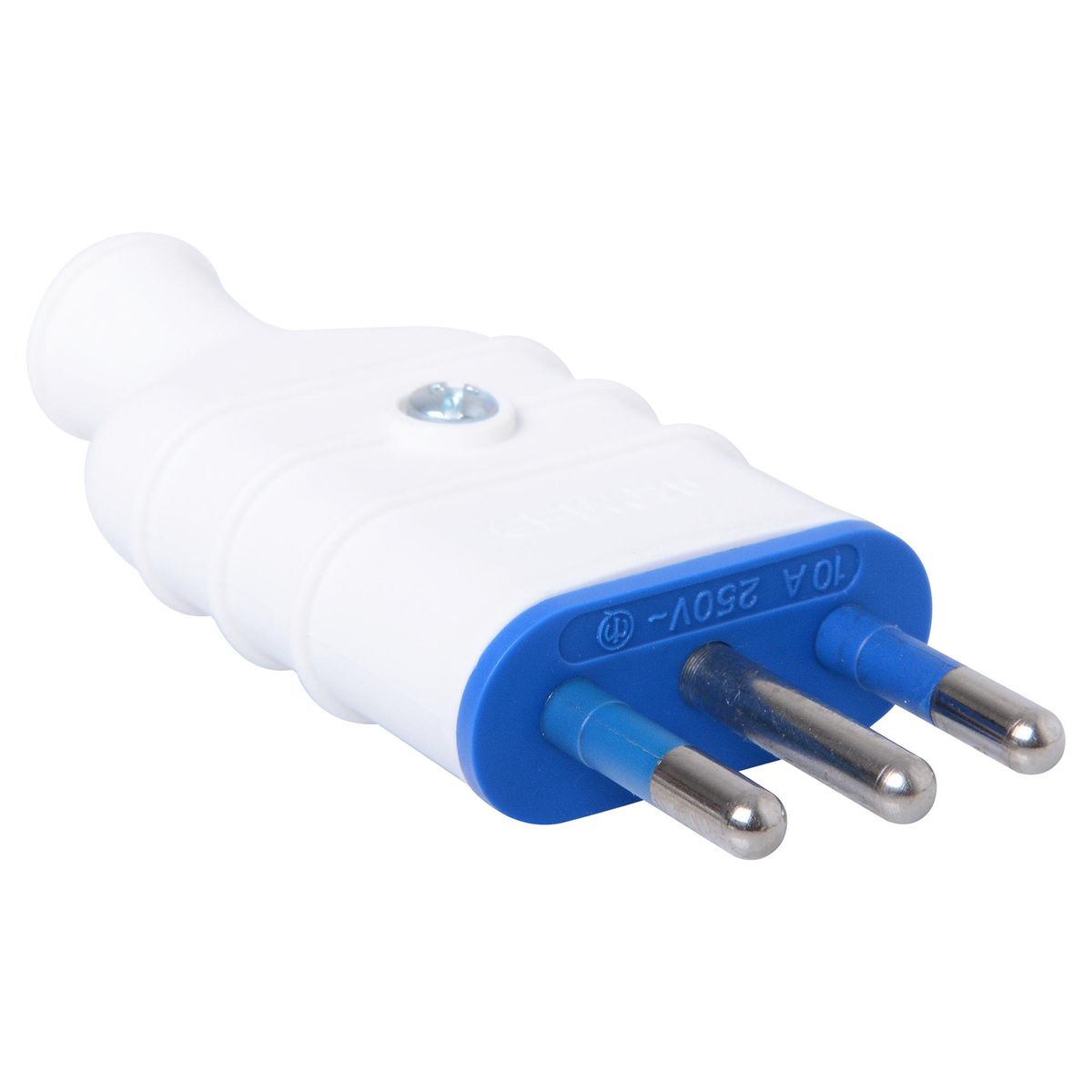 GEWISS - Enchufe macho volante 2p+t 10 A Blanco