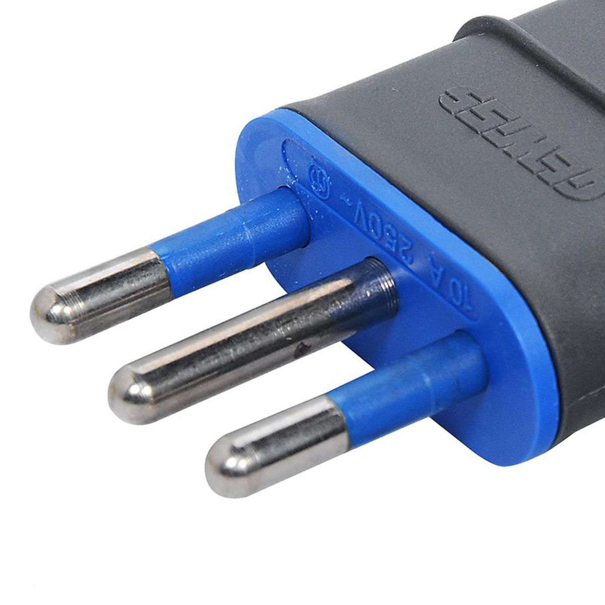 GEWISS - Enchufe macho volante 2p+t 10 A Negro