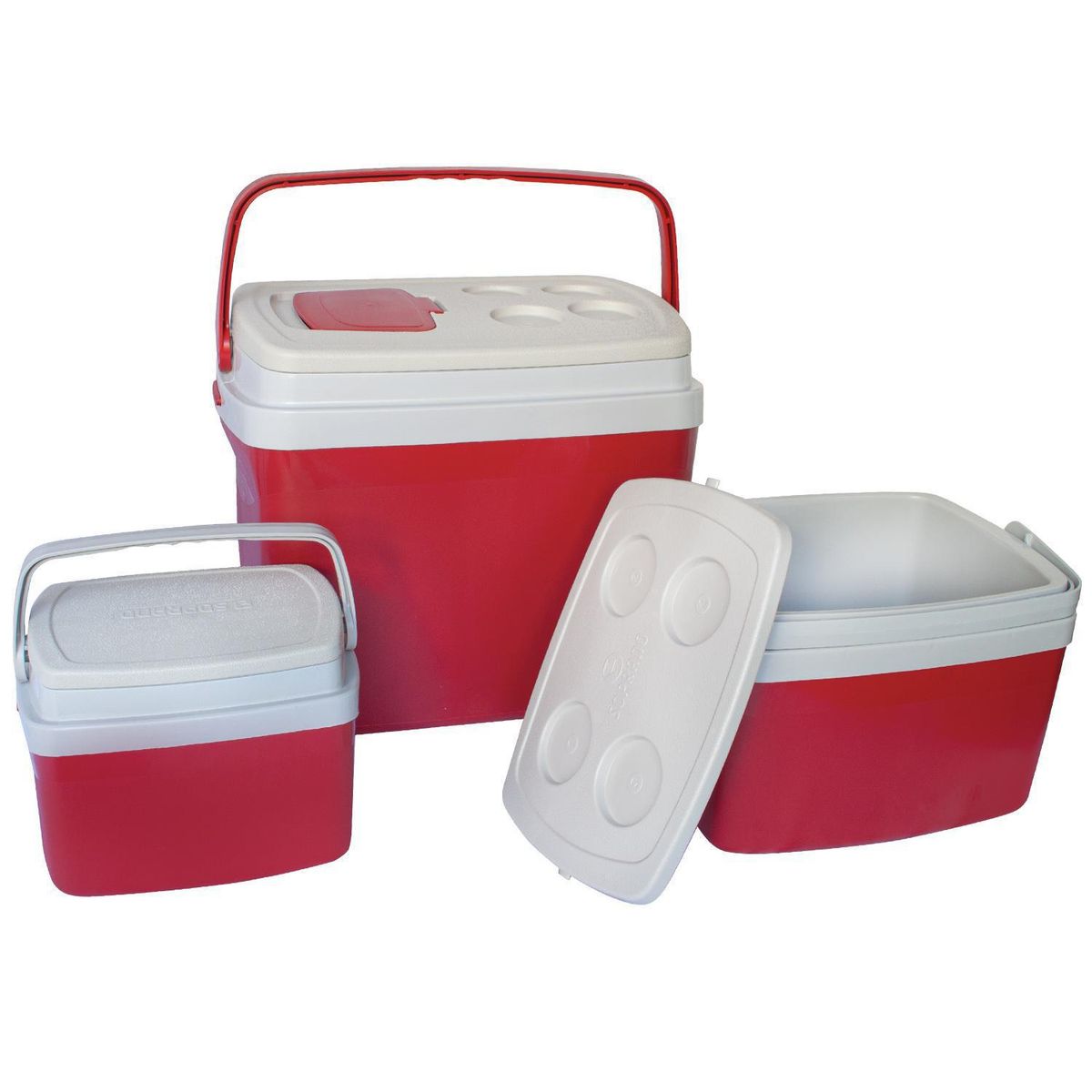 LIVE SPORT - Set 3 Cooler 32, 12 y 5 l Rojo