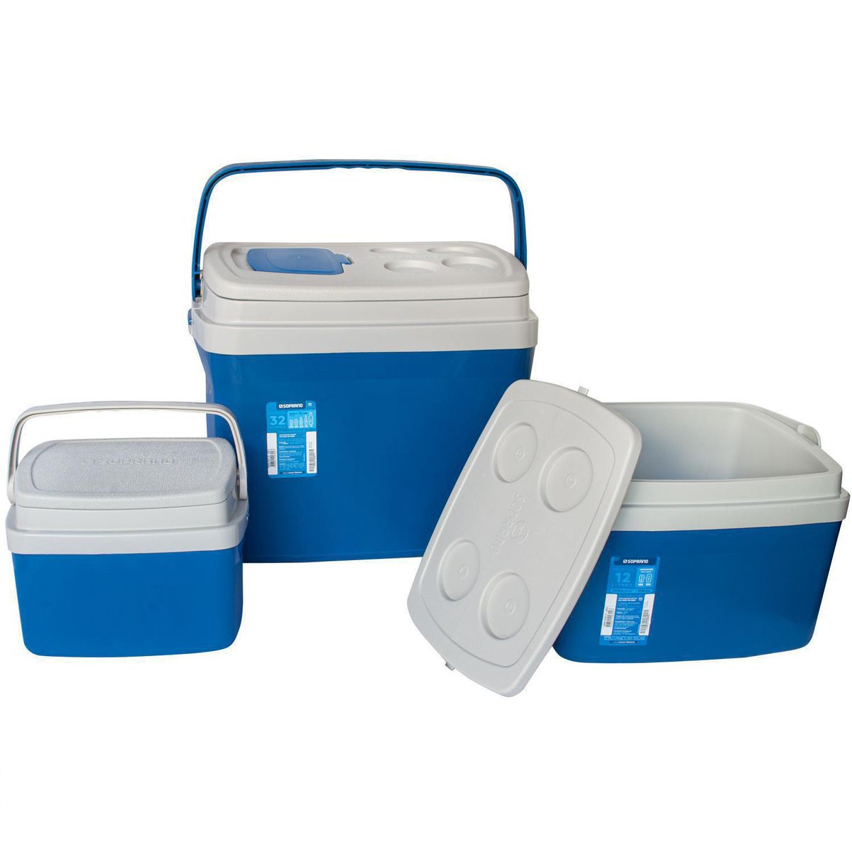 LIVE SPORT - Set 3 Cooler 32, 12 y 5 l Azul